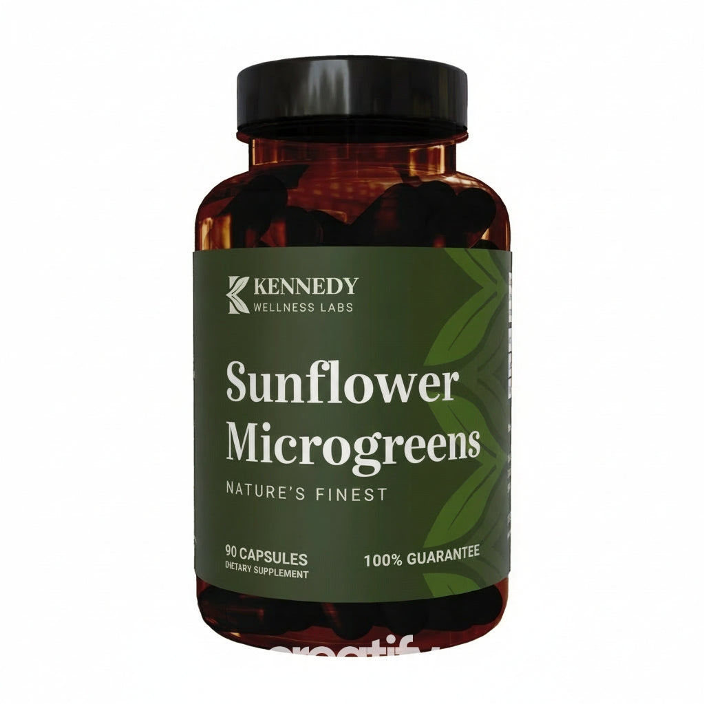 Sunflower Microgreens 85 capsules grown and made in golden Colorado.